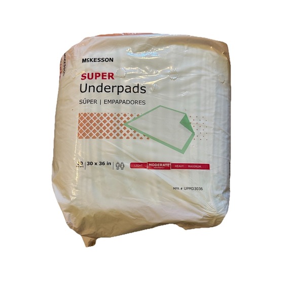 10 McKesson Moderate Absorbency Adult Bed Pad Disposable Underpads 30"x 36" NEW - Picture 1 of 2
